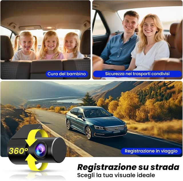 Thumbnail 4 de MANKIW Dash Cam 4K anteriore e 2K posteriore