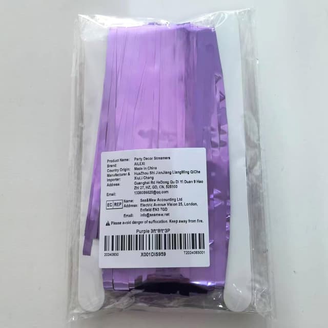 Thumbnail 3 de AILEXI Cortinas metálicas moradas 92x245 cm