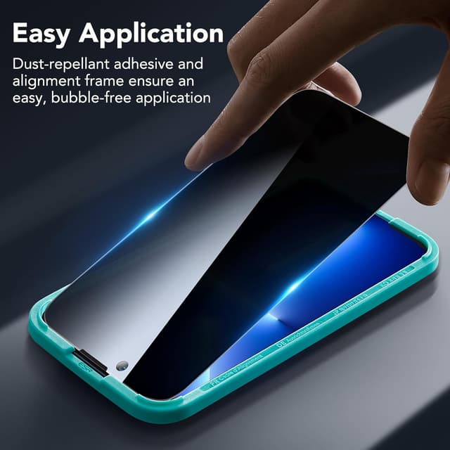Detalle 1 de Lot de 3 films de protection écran ESR en verre trempé pour iPhone 14 Plus / iPhone 13 Pro Max