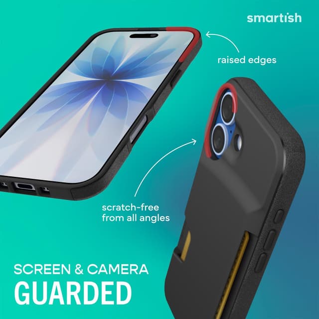 Detalle 2 de Smartish iPhone 17 Wallet Case (Wallet Slayer Vol. 1) — Slim Protective Credit Card Holder, Black Tie Affair