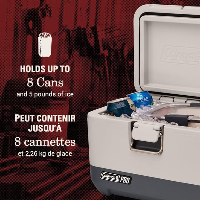 Detalle de Coleman Pro Heavy-Duty 9qt Ultra-Light Premium Hard Cooler Lunchbox with Extra-Thick Insulation
