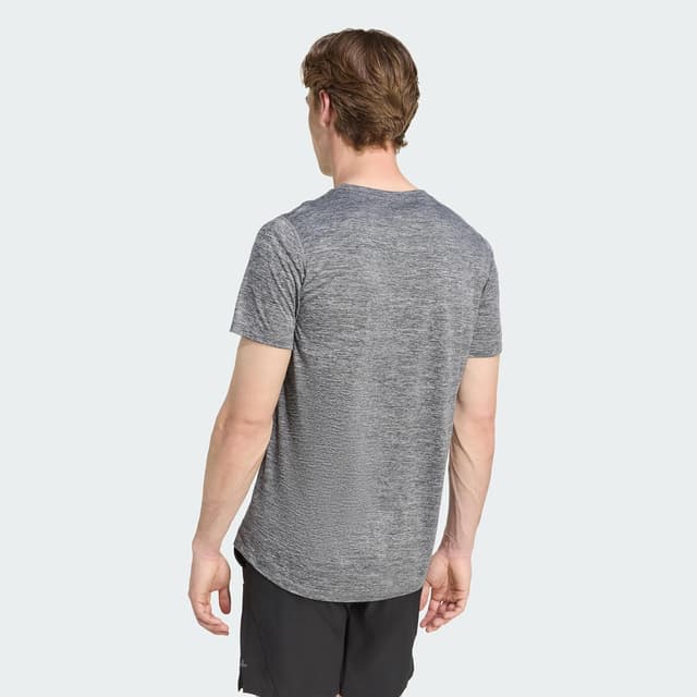 Detalle 2 de adidas Own The Run Melange T-Shirt (CLIMACOOL, recycled polyester)