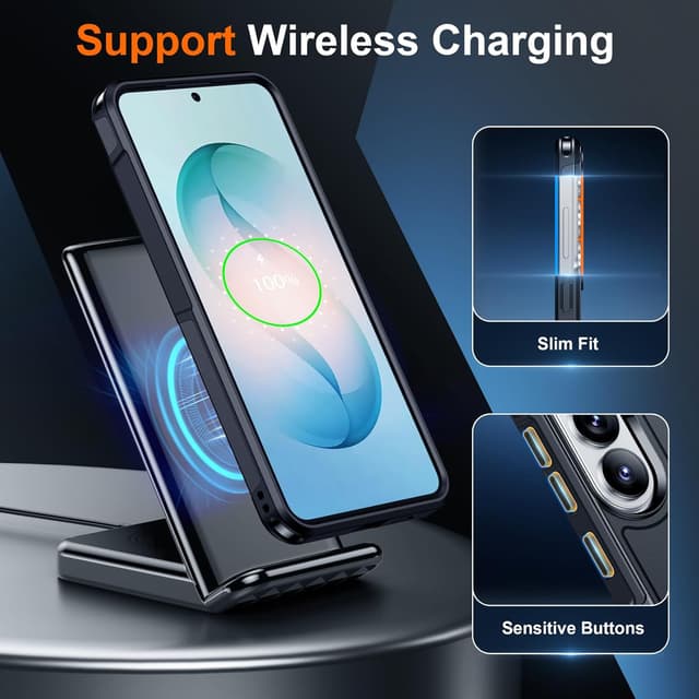 Detalle de SPIDERCASE Tough Galaxy S26 Case (2-Pack) with Tempered Glass Screen & Camera Lens Protectors, 10 FT Military Grade Drop Protection