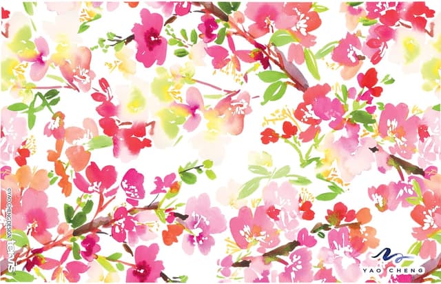 Detalle de Tervis Yao Cheng Sakura Floral Double-Walled Insulated Travel Tumbler (16oz) – Classic