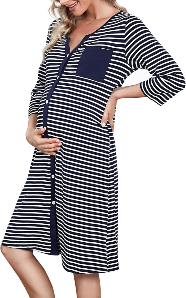 Imagen de Marvmys Stillnachthemd Baumwolle 95% 3/4 Ärmel en OfertitasTOP