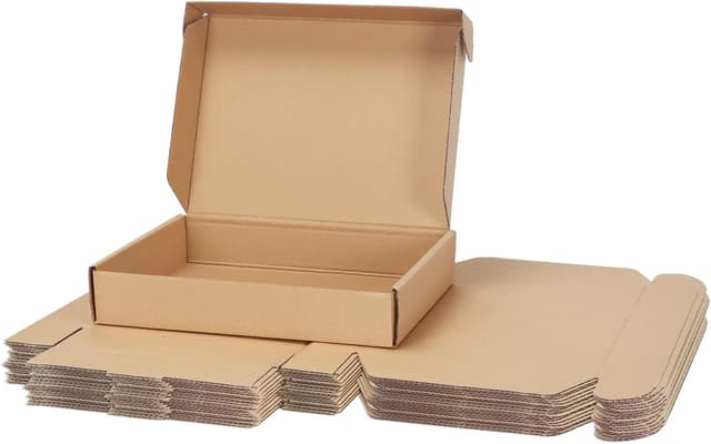 Detalle 2 de Small White Corrugated Shipping Boxes (25 Pack) 229x153x51 mm