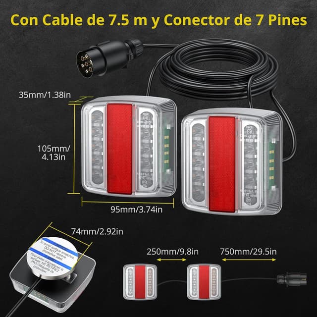 Thumbnail 4 de PROZOR Pilotos Traseros 18LED 12V para remolque 🚚