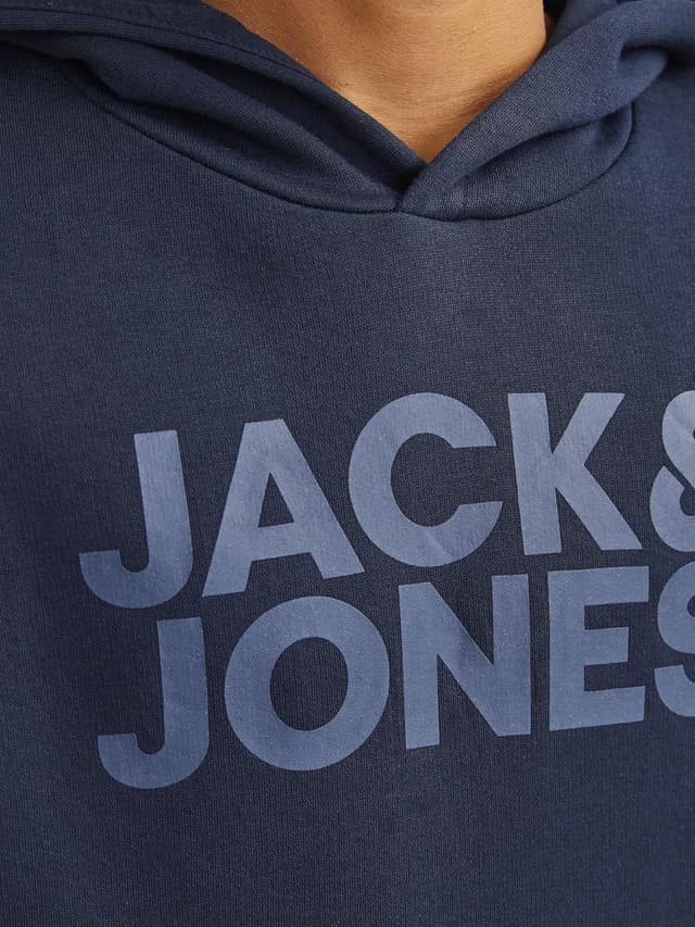 Detalle de JACK & JONES Junior Hoodie Logo Hoodie Junior in felpa con cappuccio