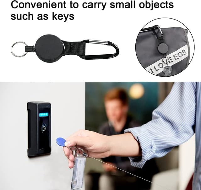 Thumbnail 5 de Vicloon Porte-clés rétractable 3 pièces noir