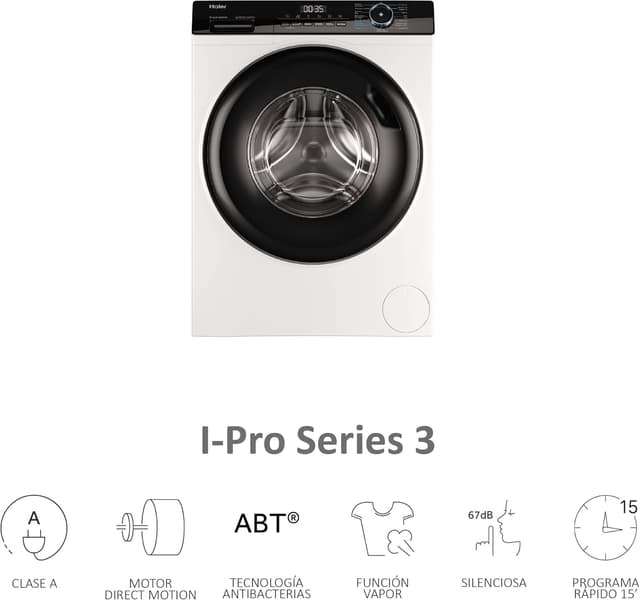 Thumbnail 1 de Haier HW80-B14939-IB Lavadora 8 kg vapor