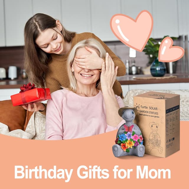 Detalle 2 de footreal Turtle Solar Garden Ornament 19×12×10.5cm