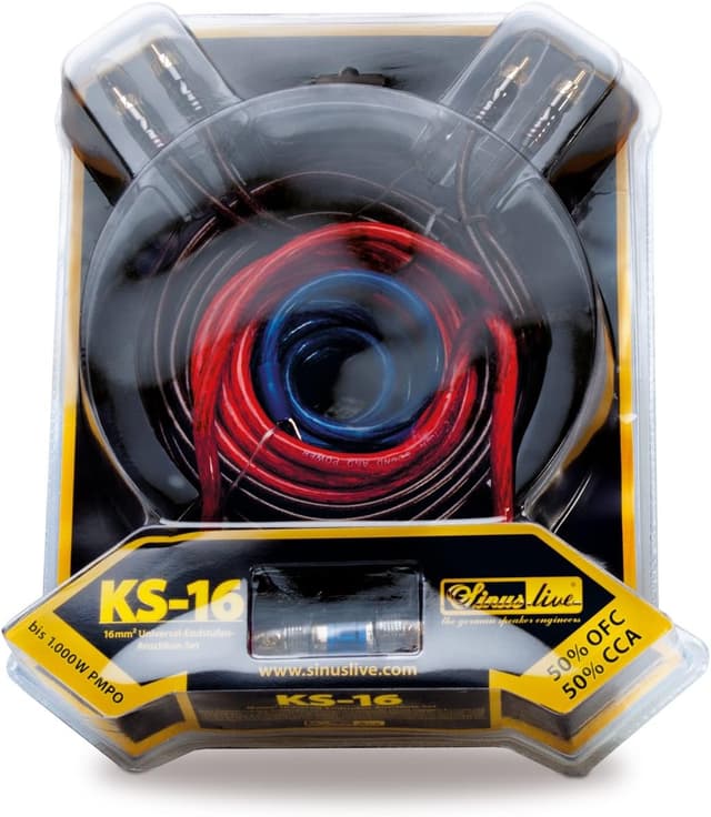 Detalle 2 de Sinuslive KS-16 5 m Car-HiFi Batteriekabel-Set (16 mm²)