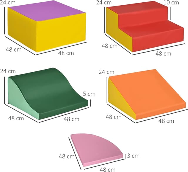 Thumbnail 6 de HOMCOM Juego de 6 bloques de espuma 48x48x24 cm