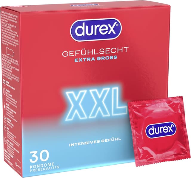 Detalle de Durex Gefühlsecht XXL 30er Pack Kondome