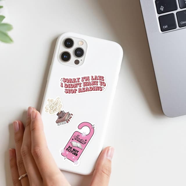 Detalle de Nivafer Kindle-/Laptop-Aufkleber Set (50 Stück) in Rosa – wasserfest für Scrapbooking & Deko