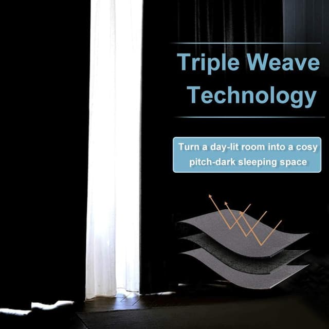 Thumbnail 5 de RYB HOME Gray Blackout Room Divider Curtain 9 ft 🪟