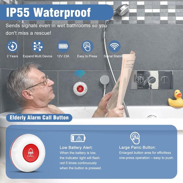 Detalle de Personal Alarm Call Button 500 ft range 🚨