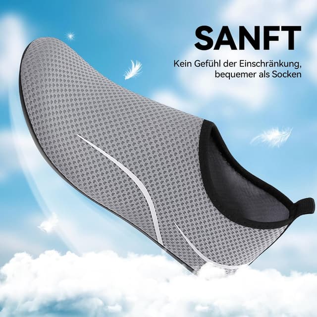 Detalle de VOLHAL Wasserschuhe für Herren & Damen – atmungsaktives Mesh, schnelltrocknende Beach- und Schwimmschuhe