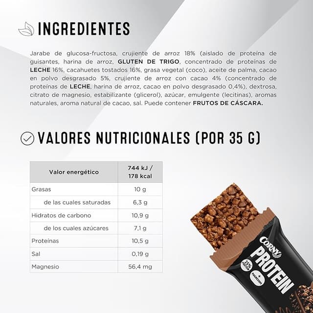 Thumbnail 1 de Corny Crunch and Cream Barritas Proteicas con Colágeno 🍫 (24x35g)