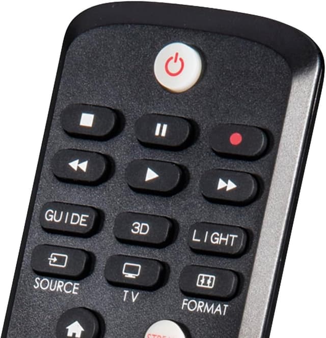 Detalle de Hama lernfähige Universal-Fernbedienung für Philips TVs, Infrarot, selbstleuchtende Tasten, Easy Mode & 10 m Reichweite (schwarz)