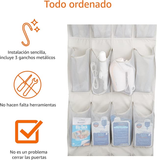 Thumbnail 2 de Amazon Basics Zapatera Colgante para Puerta, 20 Pares