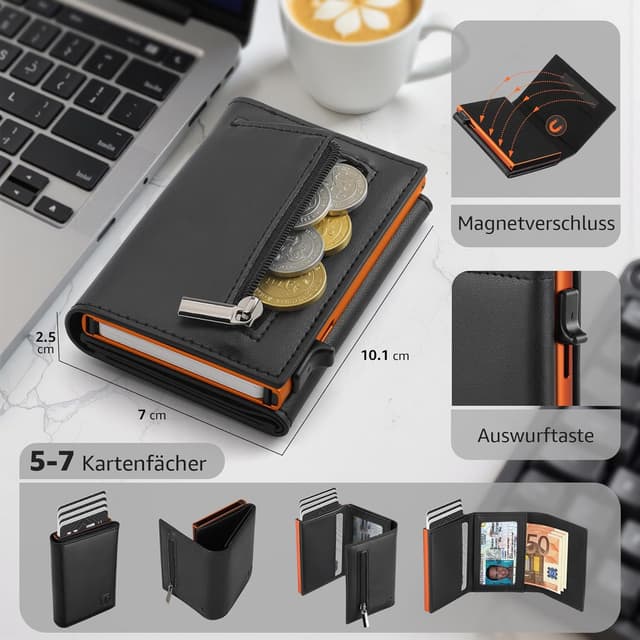 Detalle 2 de TEEHON Smart Wallet 3.0 Geldbörse mit RFID