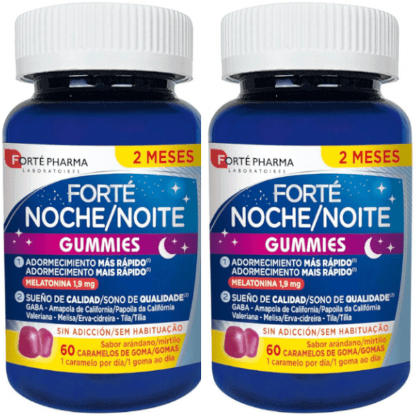 Imagen de Forté Pharma Forté Noche Melatonina Gummies 2x60 en OfertitasTOP