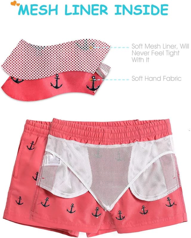 Detalle de MaaMgic costume da bagno pantaloncini per ragazzi: asciugatura rapida e slip in rete