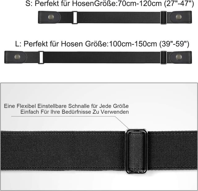 Thumbnail 4 de JasGood Schnallenloser Gürtel 3,5 cm