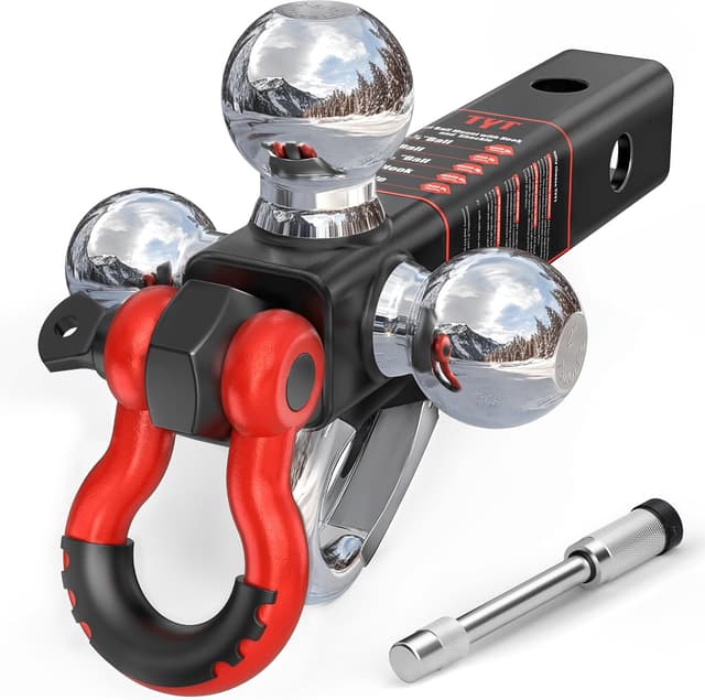 Detalle de TYT Tri Ball Trailer Hitch 10,000 lbs ๐