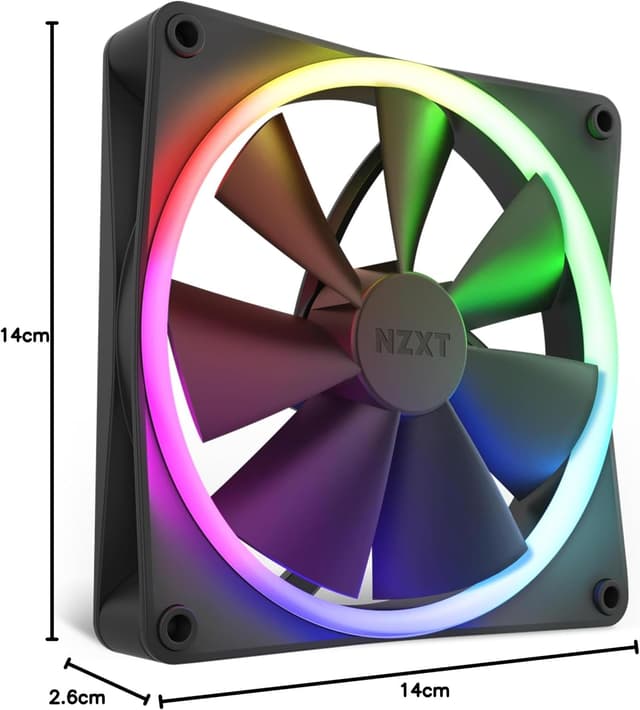 Thumbnail 9 de NZXT F140 RGB Fans - RF-R14SF-B1 - Ventilador 140mm RGB