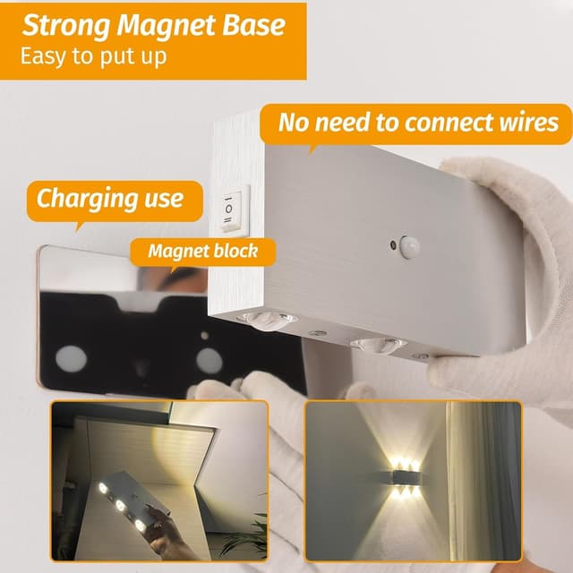 Thumbnail 3 de VOMI Lampara Pared Sin Cable con Sensor de Movimiento
