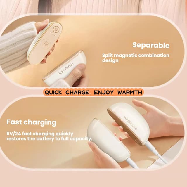 Detalle 2 de krovxom Hand Warmers Rechargeable 2 Pack – electric pocket heater with 3 heat levels