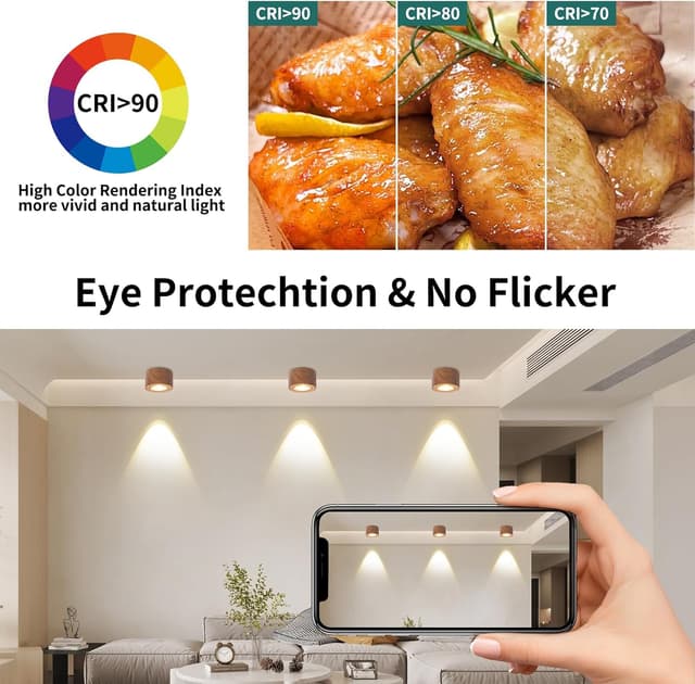 Detalle 2 de GeyouLux LED Aufbauspot 80 x 50 mm dimmbar