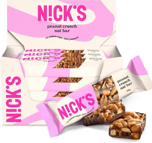 Imagen de NICKS Keto Barre chocolat et cacahuètes 12×40g 🍫 en OfertitasTOP
