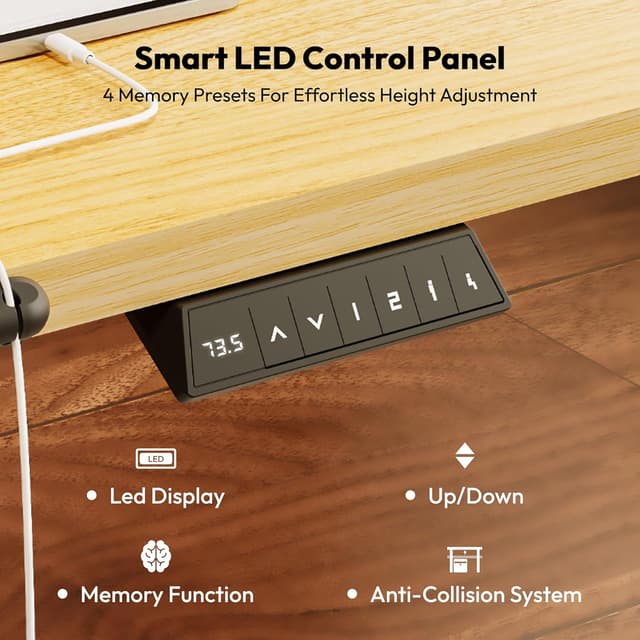 Detalle de SANODESK Electric standing desk 160 x 60