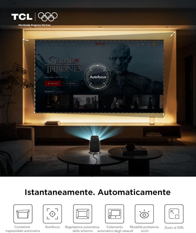 Detalle de TCL C1 Mini Proiettore 1080P 4K