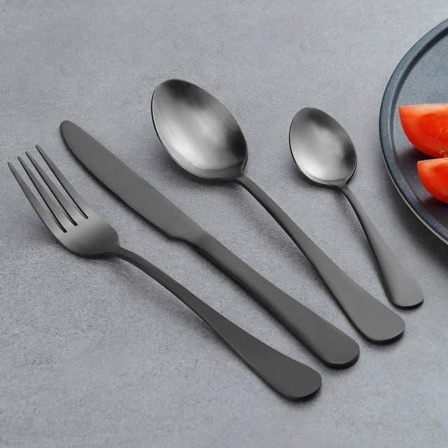 Thumbnail 4 de BEWOS 16-piece matt black cutlery set 🍴