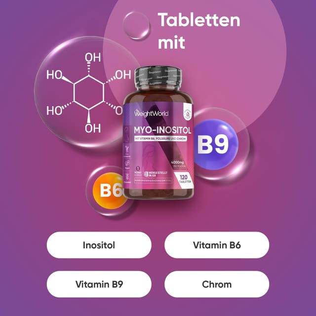 Detalle 2 de Myo Inositol 4000 mg Tabletten von WeightWorld