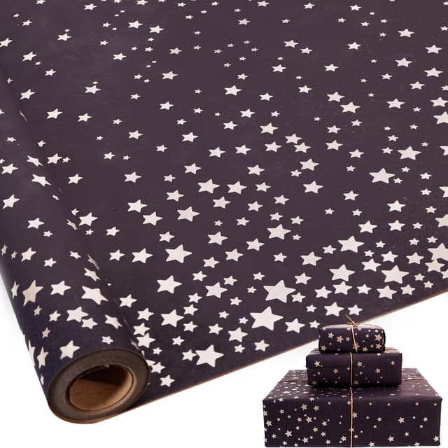 Detalle de Birthday Wrapping Paper Roll 43cm x 10m Navy