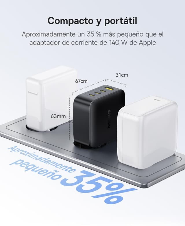 Detalle 2 de Baseus Enerfill Cargador USB C 140W