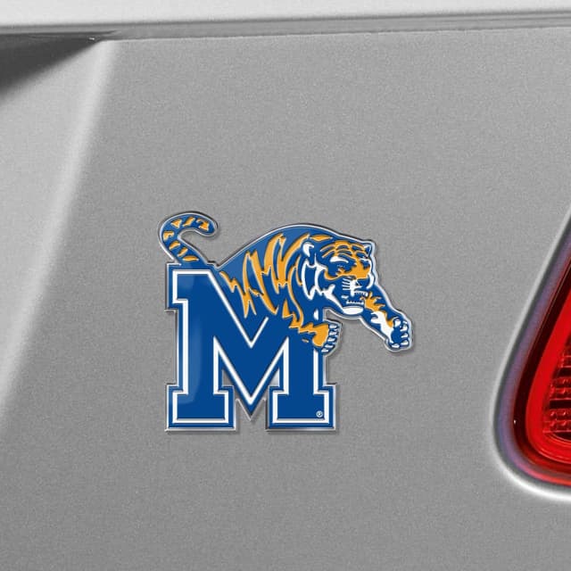 Detalle 2 de FANMATS 60577 Memphis Tigers Heavy-Duty Aluminum Embossed Color Emblem Auto Emblem Decal
