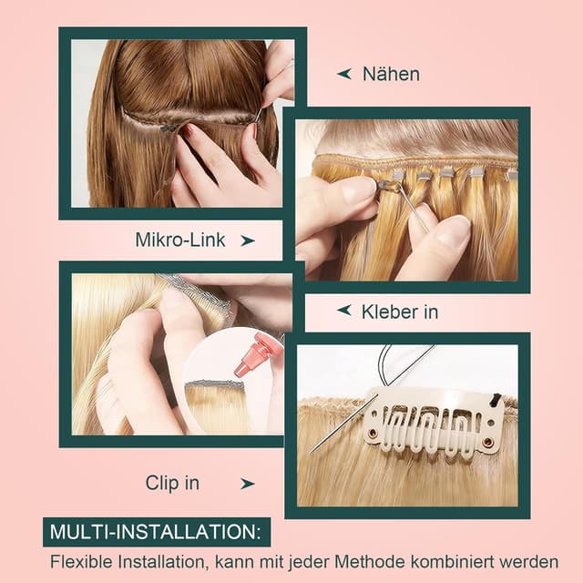 Thumbnail 6 de Easyouth Blond Echthaar Tressen 50 cm