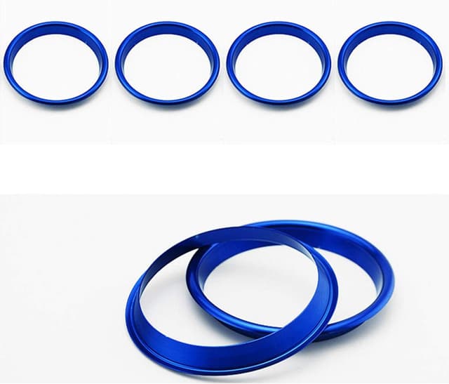 Detalle de NewTH 4pc Aluminium Alloy Air Vent Outlet Ring Covers for Audi A3/S3 (2013-2016) & Q2 (2017+) in Blue
