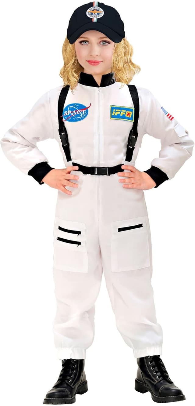 Detalle de Kinderkostüm W WIDMANN MILANO Party Fashion Astronaut (Raumfahrer) – Overall mit Aufnähern
