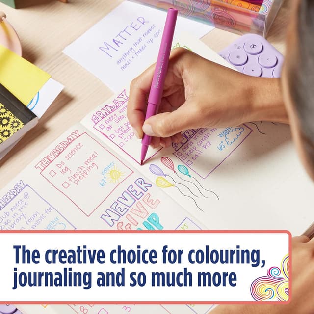 Detalle 2 de Paper Mate Flair Felt Tip Pens (0.7 mm) – Medium Point Retro Assorted Set, 16 Count