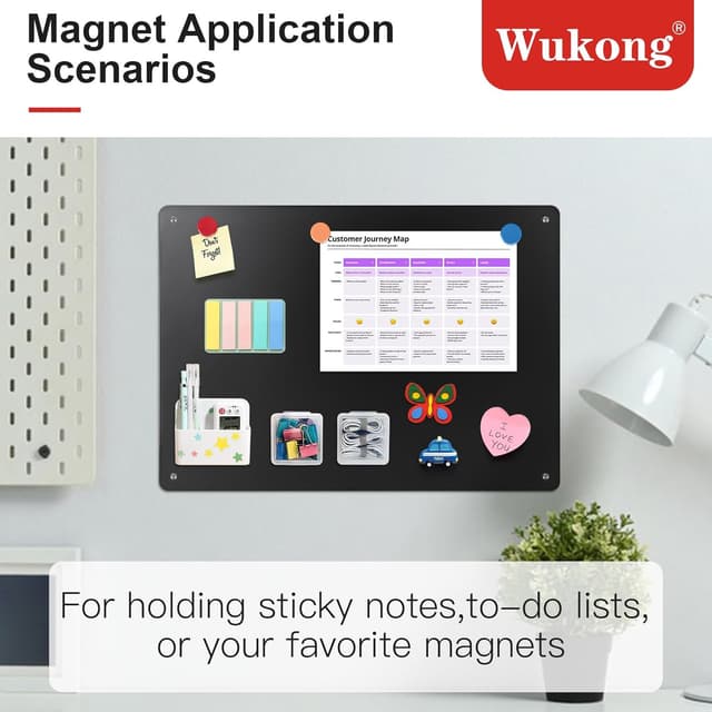 Thumbnail 4 de Wukong Lavagna Magnetica Nera 42 x 30 cm 📋