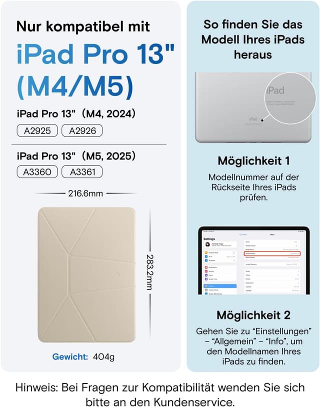 Thumbnail 1 de MOFT Dynamic Folio Hülle für 13" iPad Pro (M4 2024/M5 2025) – schlanke Magnet-Hülle mit Ständer & Auto Wake/Sleep