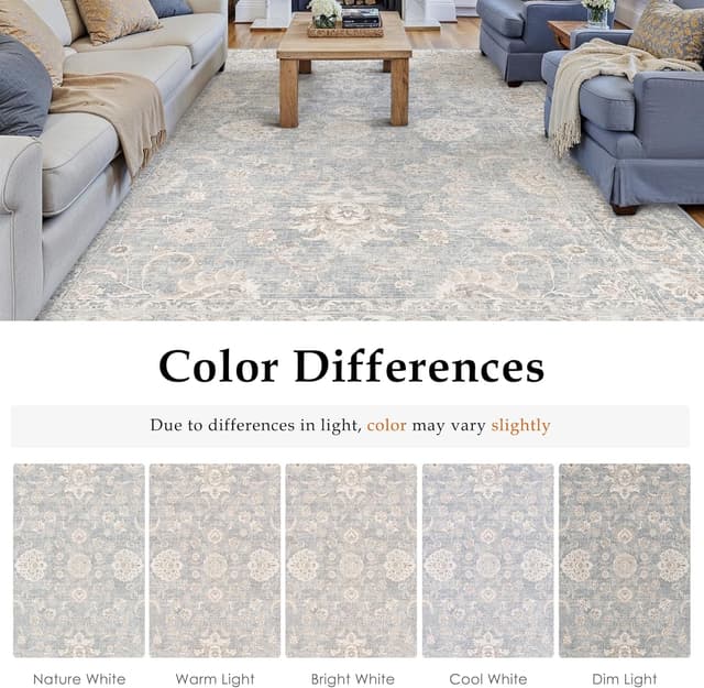 Detalle de PureCozy Vintage living room rug 200x300cm