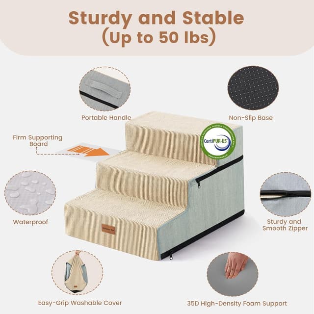 Detalle 2 de Gardner Pet Dog Ramp 35cm, 3-Step